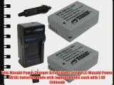 Wasabi Power Battery (2-Pack) and Charger for Canon NB-10L CB-2LC and Canon PowerShot G1 X