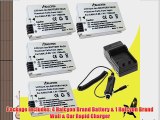 Four Halcyon 1700 mAH Lithium Ion Replacement Battery and Charger Kit for Canon Rebel T5i Digital
