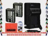 BM Premium Pack Of 2 EN-EL15 Batteries And Battery Charger Kit for Nikon 1 V1 D600 D610 D750