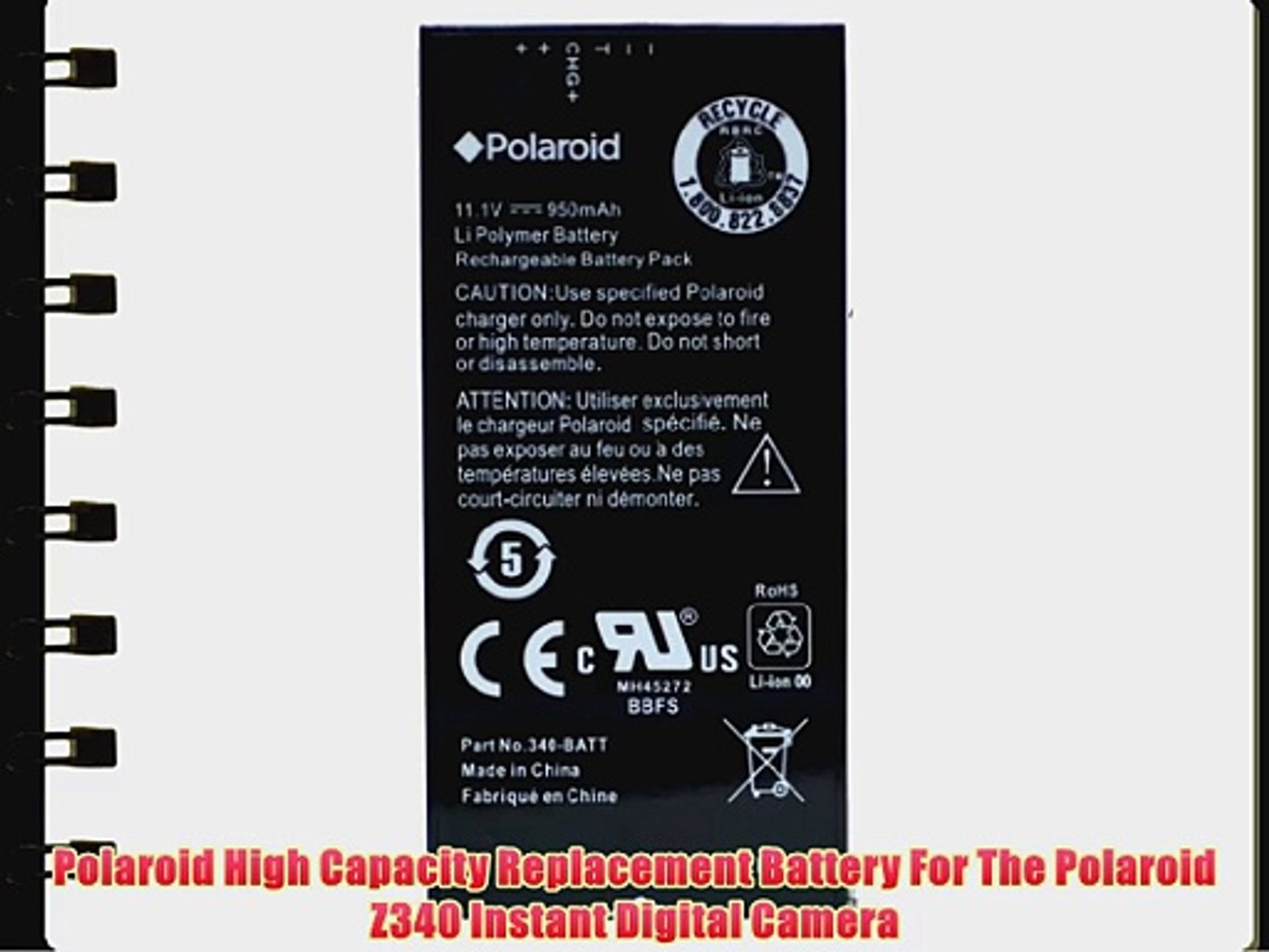 Polaroid High Capacity Replacement Battery For The Polaroid Z340 Instant  Digital Camera - video Dailymotion