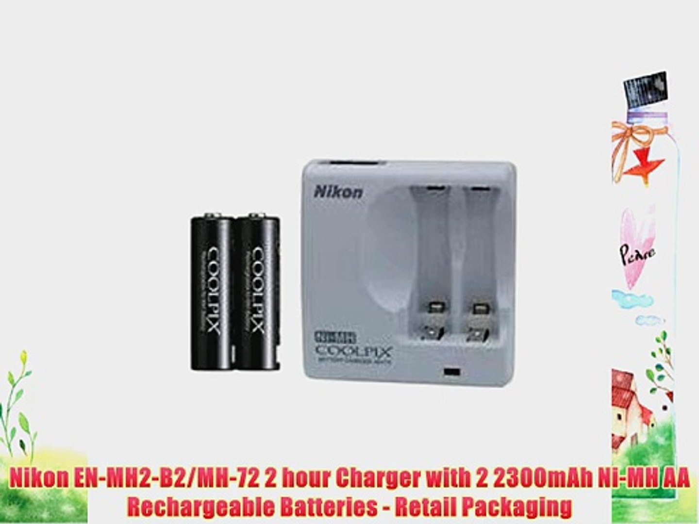 Nikon EN-MH2-B2/MH-72 2 hour Charger with 2 2300mAh Ni-MH AA Rechargeable  Batteries - Retail - video Dailymotion