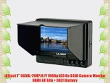 Lilliput 7 665GL-70NP/H/Y 1080p LCD On DSLR Camera Monitor HDMI AV RCA   DU21 Battery