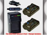 ChiliPower BP-511A 2100mAh Battery 2-Pack   Charger (US Plug) for Canon EOS 5D 10D 20D 20Da