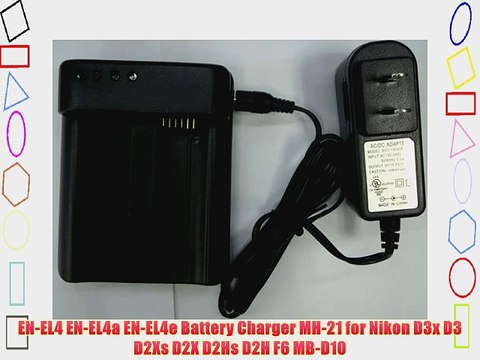 EN-EL4 EN-EL4a EN-EL4e Battery Charger MH-21 for Nikon D3x D3 D2Xs D2X D2Hs D2H F6 MB-D10