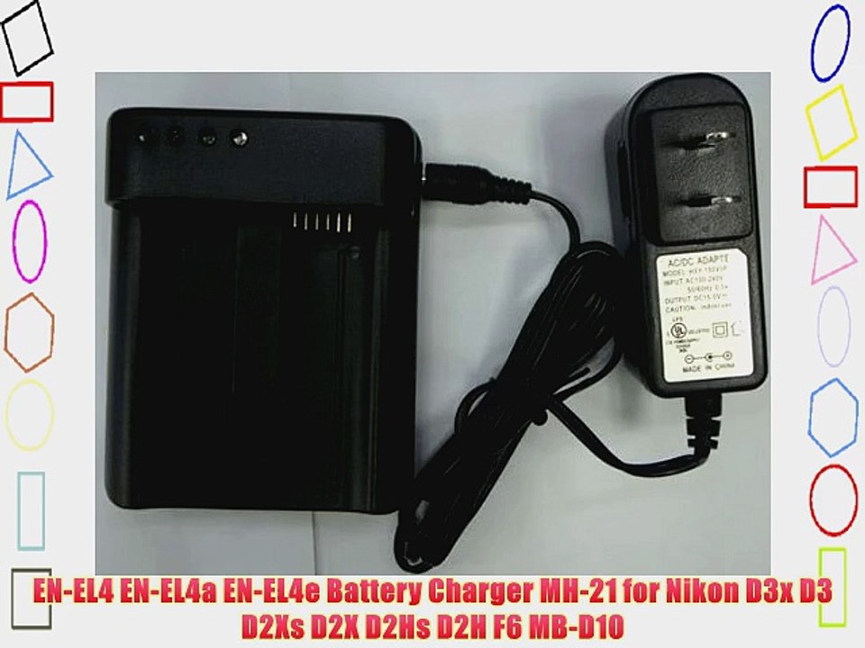EN-EL4 EN-EL4a EN-EL4e Battery Charger MH-21 for Nikon D3x D3 D2Xs D2X D2Hs D2H F6 MB-D10