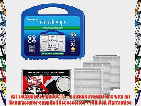 Panasonic eneloop Power Pack Set with 8 AA 2 AAA Rechargeable Batteries Charger