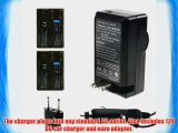 Techno Earth? 2-Pack Battery and 1 Charger for Canon BP-511 BP-511A and Canon EOS 5D 10D 20D