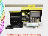 Nitecore D4 Charger 2014 New Version   Eleccessory(tm) Car Charger For Li-ion 26650 22650 18650
