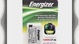 Energizer ENB-CE8 Digital Camera LP-E8 Li-ion Replacement Battery for Canon (Black)