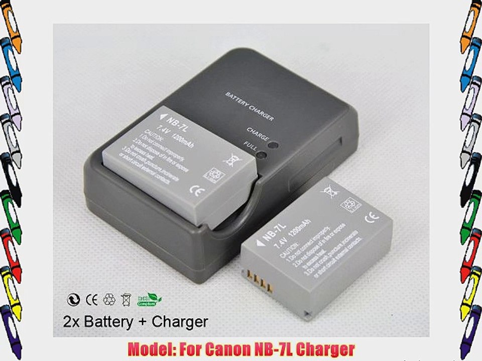 2x Nb-7l Battery Cb-2lze Charger for Canon Powershot G10 G11 G12 Sx30 Is  Camera - video Dailymotion