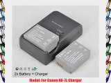 2x Nb-7l Battery  Cb-2lze Charger for Canon Powershot G10 G11 G12 Sx30 Is Camera