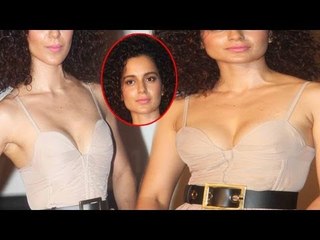 Sexy Kangna Ranaut Hot Bosoms Veiw In Deep Neck Dress