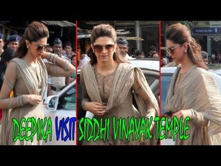 Deepika Padukone Spotted @ Siddhi Vinayak Temple For Film ''Chennai Express''