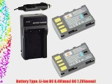 DSTE? 2x BN-VF808 Battery   DC36 Travel and Car Charger Adapter for JVC GZ-MG130 GZ-MG131 GZ-MG132