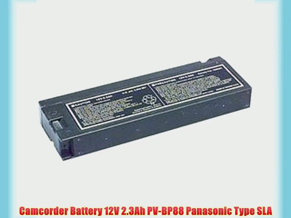 Camcorder Battery 12V 2.3Ah PV-BP88 Panasonic Type SLA
