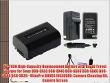 NP-FV30 High-Capacity Replacement Battery with Rapid Travel Charger for Sony DCR-SX33 DCR-SX45