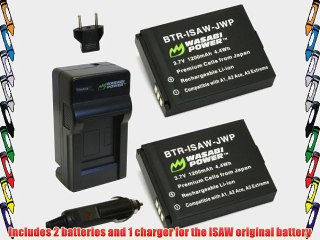 Wasabi Power Battery (2-Pack) and Charger for ISAW-REP-03 and ISAW A1 A2 ACE A3 Extreme HD