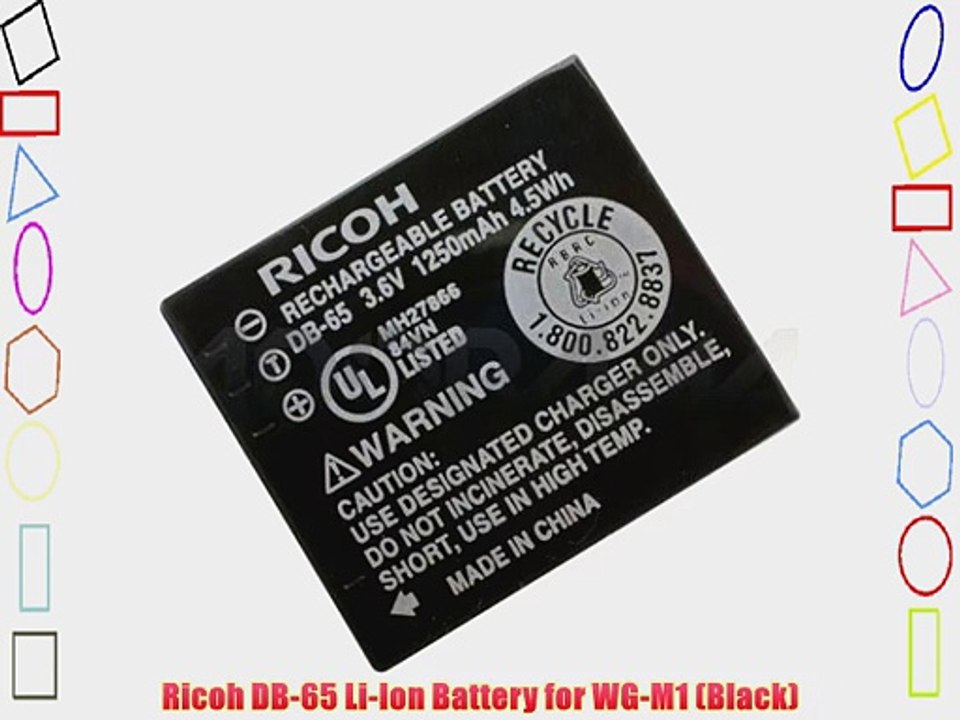 Ricoh DB-65 Li-Ion Battery for WG-M1 (Black)
