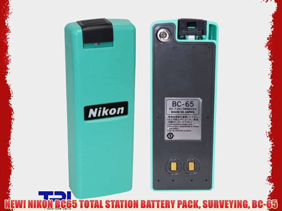 NEW! NIKON BC65 TOTAL STATION BATTERY PACK SURVEYING BC-65