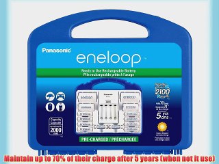 Panasonic K-KJ17MCC82A eneloop Power Pack NEW 2100 Cycle 8AA 2AAA 2 C Spacers 2 D Spacers Advanced
