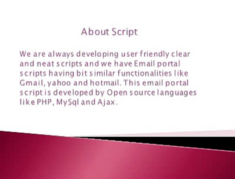 Email Portal Script