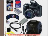 Canon PowerShot SX500 IS 16.0 MP Digital Camera (Black)   Replacement NB-6L Battery   32GB