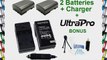 2-Pack Canon NB-2L High-Capacity Replacement Batteries with Rapid Travel Charger for Canon