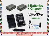 2-Pack Canon NB-2L High-Capacity Replacement Batteries with Rapid Travel Charger for Canon