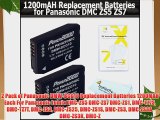 2 Pack of Panasonic DMW-BCG10 Replacement Batteries 1200MAH Each For Panasonic Lumix DMC-ZS5