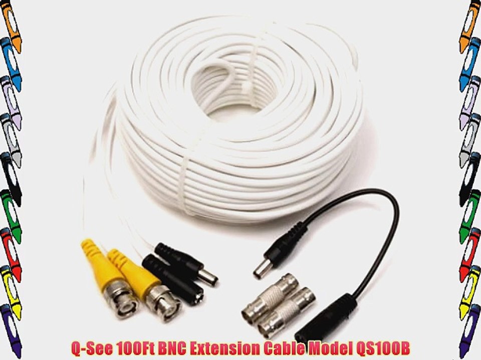 Q-See 100Ft BNC Extension Cable Model QS100B