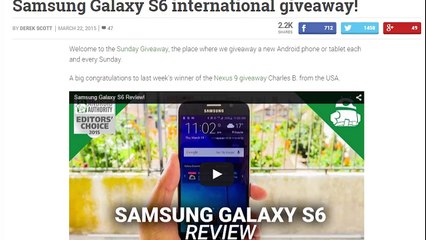 Samsung Galaxy S6 international giveaway!