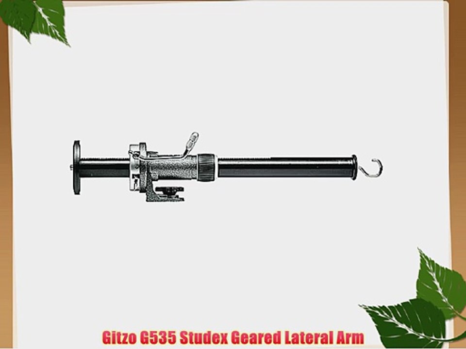 Gitzo G535 Studex Geared Lateral Arm