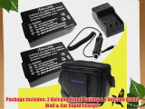 Two Halcyon 1500 mAH Lithium Ion Replacement Battery and Charger Kit   Original Panasonic Lumix