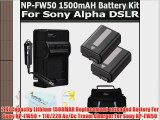 2 Pack Battery Kit For Sony a7 a7R NEX-6 NEX-F3 A55 A33 DSLR SLT A55 SLT A33 NEX-5T Alpha a6000