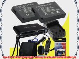 Two EN-EL10 Lithium Ion Replacement Batteries w/Charger   Memory Card Reader/Wallet   Deluxe