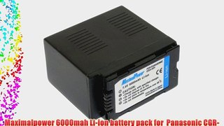 Maximalpower 6000mah Li-ion battery pack for  Panasonic CGR-D54S CGP-D28 CGP-D28A/1B and more