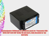 Maximalpower 6000mah Li-ion battery pack for  Panasonic CGR-D54S CGP-D28 CGP-D28A/1B and more