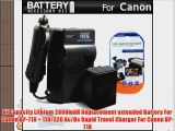Battery And Charger Kit For Canon VIXIA HF R52 R50 R500 R62 R60 R600 Camcorder Includes Extended