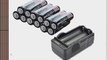 12Pcs TETC 18650 3.7V 6800mAh Lithium Ion Parallel Battery with dual Charger