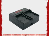 Kapaxen Dual Channel Battery Charger for Canon BP-808 BP-809 BP-819 BP-827 Camcorder Batteries