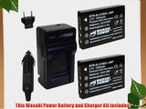 Wasabi Power Battery (2-Pack) and Charger for Kodak EasyShare KLIC-5001 P712 P850 P880 DX6490