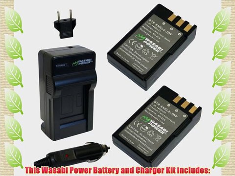 Wasabi Power Battery (2-Pack) and Charger for Nikon EN-EL9 and Nikon D40 D40x D60 D3000 D5000