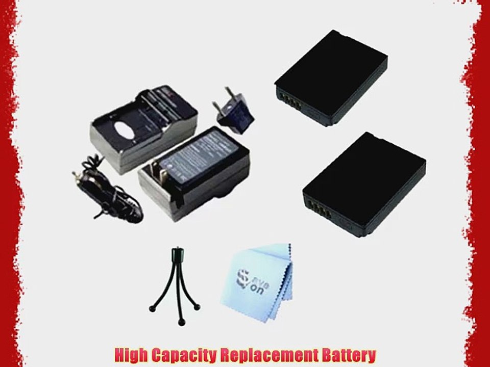 SAVEoN Extended Life Two Panasonic DMW-BCG10 Replacement Battery Packs   AC/DC Rapid Battery