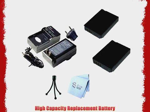 SAVEoN Extended Life Two Panasonic DMW-BCG10 Replacement Battery Packs AC/DC Rapid Battery