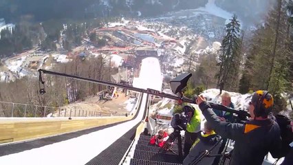 Le superbe saut à ski de Jurij Tepes de 237,5 m en Gopro