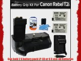 Photive PH-BGE8 Battery Grip With 2 Extra Replacement LP-E8 Batteries   1 Hour Rapid Charger
