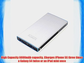 Download Video: Lumsing? 6000mAh Ultra Slim Portable Power Bank External Battery Pack Backup Charger with Quick