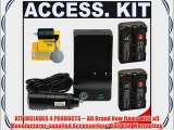 2 Replacement Sony NP-FM55 Batteries and Mini Battery Charger for Sony Alpha DSLR- A100