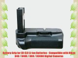 Battery Grip for EN-EL9 Li-ion Batteries - Compatible with Nikon D40 / D40X / D60 / D3000 Digital