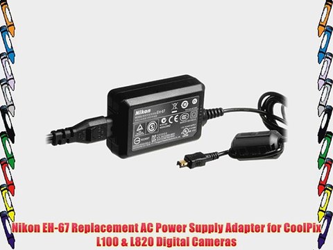 Nikon EH-67 Replacement AC Power Supply Adapter for CoolPix L100